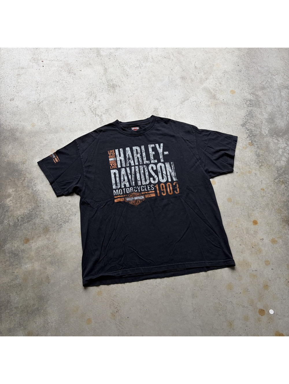 Harley-Davidson Men's Black Graphic T-Shirt 2XL